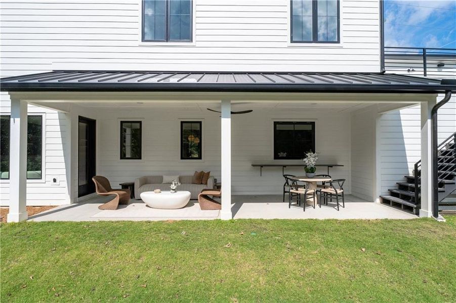 Exterior details and patio area of a home in , Marietta (Image 35).