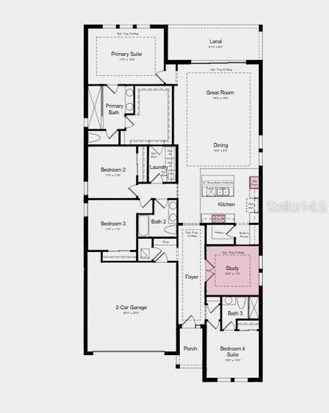2D floor plan layout of this home in Skye Ranch Community Group Page, Sarasota, FL (Image 4).