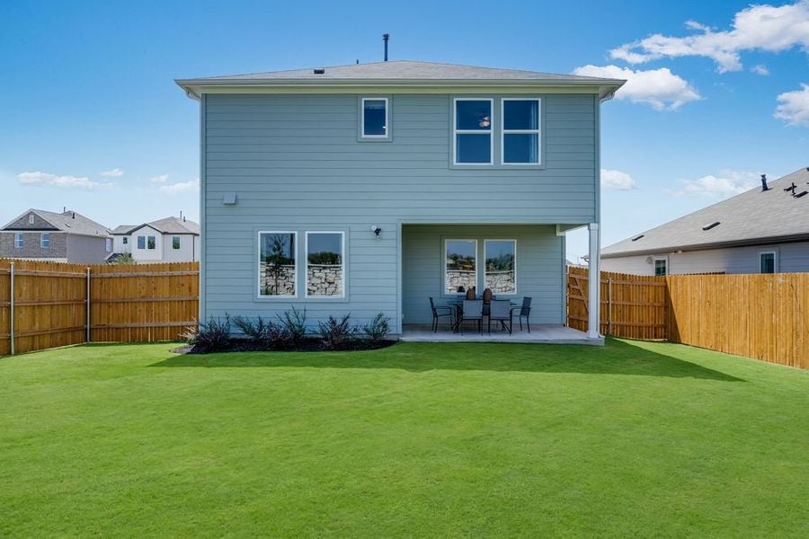 Representative exterior photo of a completed home built from the Kestrel by Taylor Morrison in Longview 40s, Del Valle, TX (Image 23).