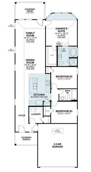 2D floor plan layout of this home in Lone Star Landing, Montgomery, TX (Image 4). 2D floor plan layout of this home in Lone Star Landing, Montgomery, TX (Image 4).