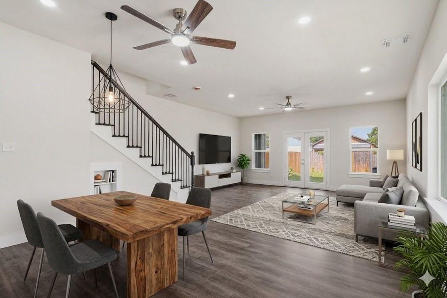 Furnished interior view inside a new home in , Houston (Image 13).