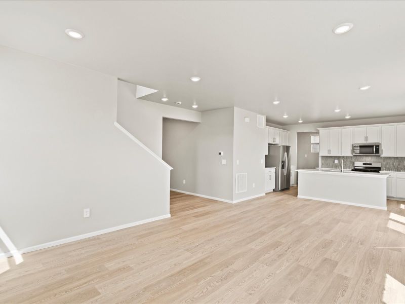 The Chatfield floorplan image taken at a Meritage Homes community in Johnstown, CO