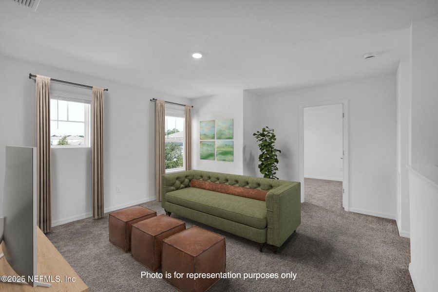 Furnished interior view inside a new home in Wells Landing, Jacksonville (Image 6).