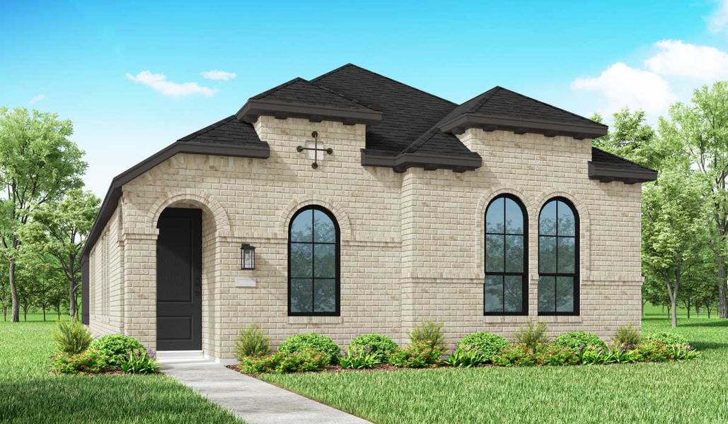 Representative exterior photo of a completed home built from the Dawson Plan by Highland Homes in Mosaic: 40ft. lots, Celina, TX (Image 24). Representative exterior photo of a completed home built from the Dawson Plan by Highland Homes in Mosaic: 40ft. lots, Celina, TX (Image 24).