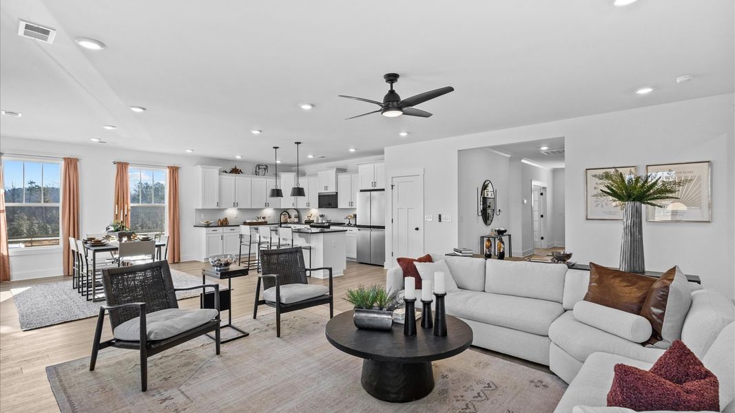 Representative furnished interior of a home built from the Wakefield - Finished Basement by DRB Homes in Pinebrook, Woodruff (Image 11).