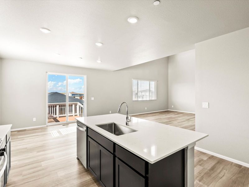 Furnished interior view inside a new home in Buffalo Highlands: The Flora Collection, Commerce City (Image 6).