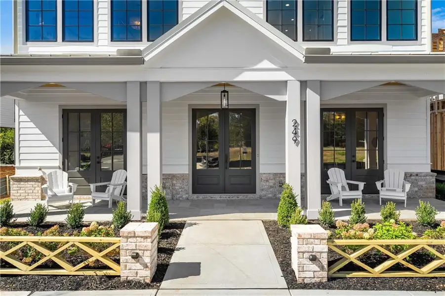 Exterior details and patio area of a home in Echo at Crabapple, Milton (Image 2).