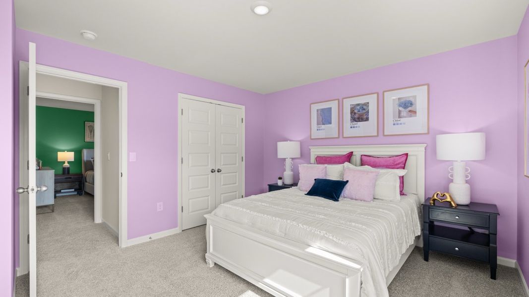 Representative furnished interior of a home built from the Halton by D.R. Horton in Brooks Station, Dacula (Image 43).