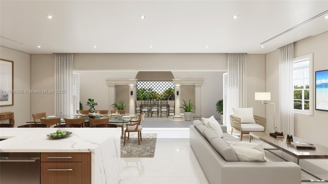 Furnished interior view inside a new home in , Coral Gables (Image 18).