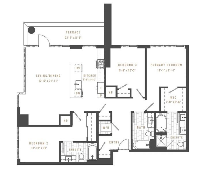 2D floor plan layout for the THE LINCOLN by Amacon in Upton Residences, Denver, CO (Image 1). 2D floor plan layout for the THE LINCOLN by Amacon in Upton Residences, Denver, CO (Image 1).
