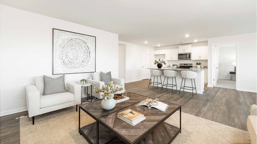 Representative furnished interior of a home built from the Aria by D.R. Horton in Shepherd's Farm, Mooresville (Image 13).