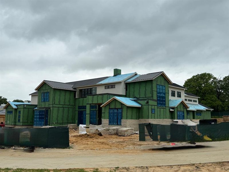 In-progress construction of a new home in , Westlake, TX (Image 10).
