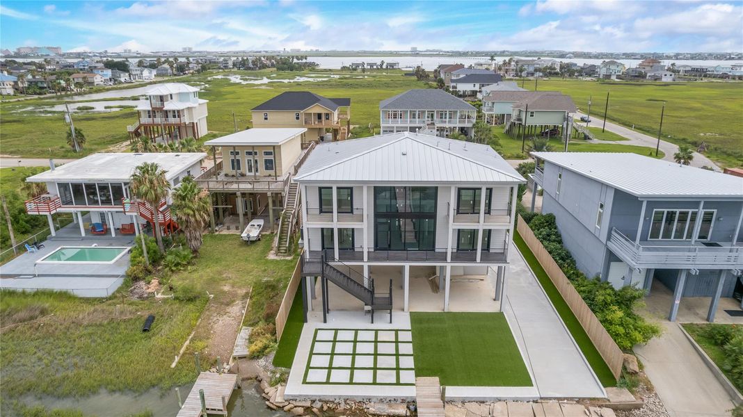 Front exterior of a new home in , Galveston, TX, highlighting curb appeal (Image 22). Front exterior of a new home in , Galveston, TX, highlighting curb appeal (Image 22).