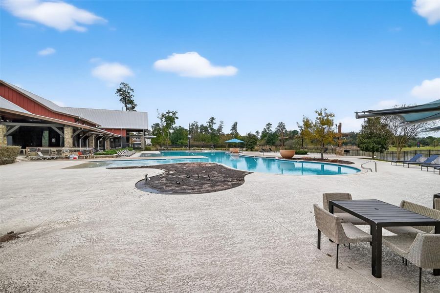 Great sized pool for all to gather at during those hot Texas summers