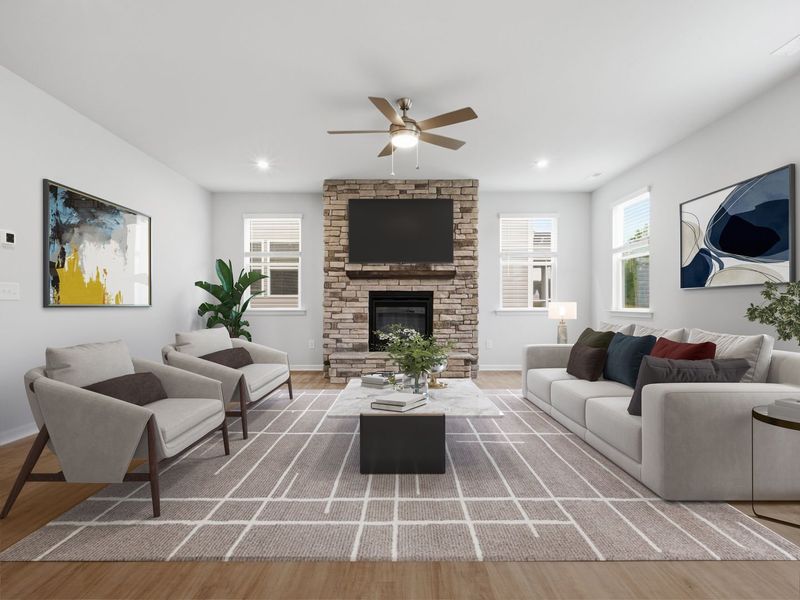 Furnished interior view inside a new home in Fallbrook Single Family Homes, Indian Trail (Image 5). Furnished interior view inside a new home in Fallbrook Single Family Homes, Indian Trail (Image 5).