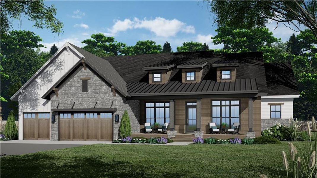 Front exterior of a new home in , Ellijay, GA, highlighting curb appeal (Image 26).