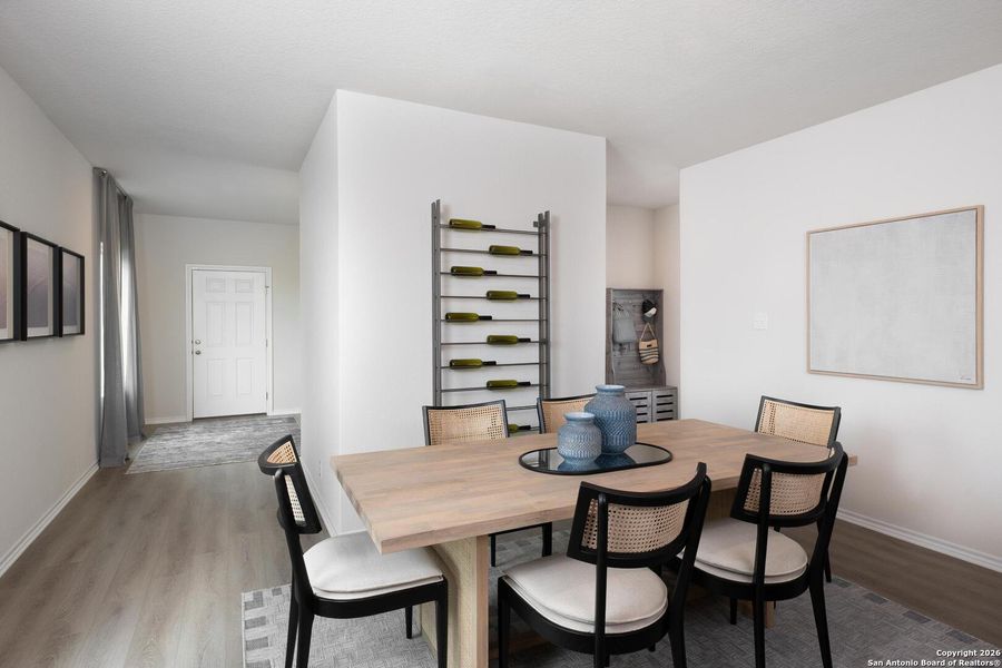 Furnished interior view inside a new home in Meadows at Hennersby Hollow 40's, San Antonio (Image 16). Furnished interior view inside a new home in Meadows at Hennersby Hollow 40's, San Antonio (Image 16).