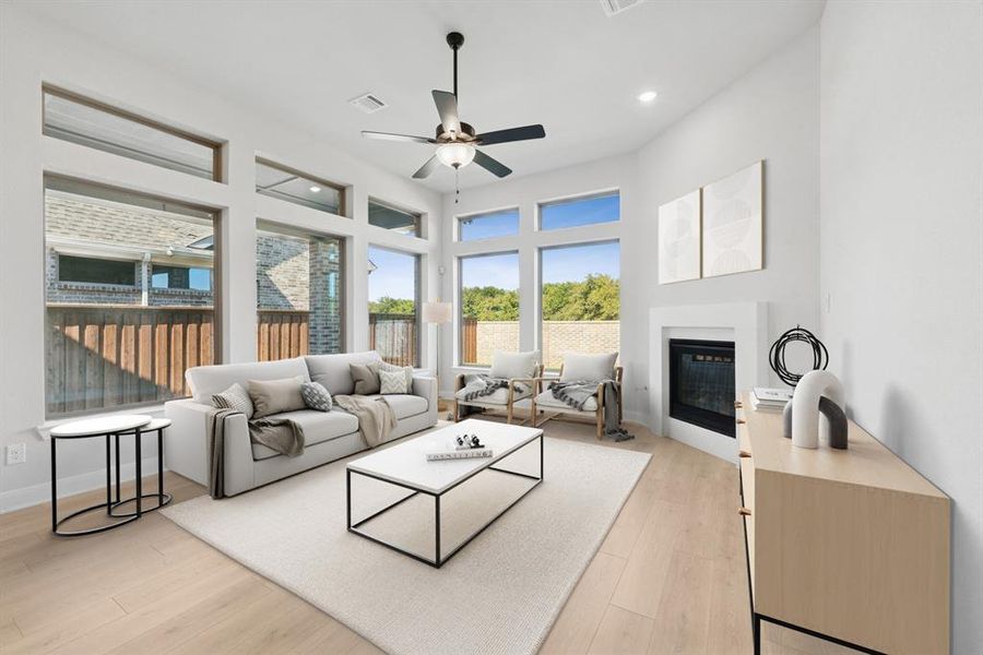 Furnished interior view inside a new home in South Pointe Cottage Series, Mansfield (Image 11). Furnished interior view inside a new home in South Pointe Cottage Series, Mansfield (Image 11).