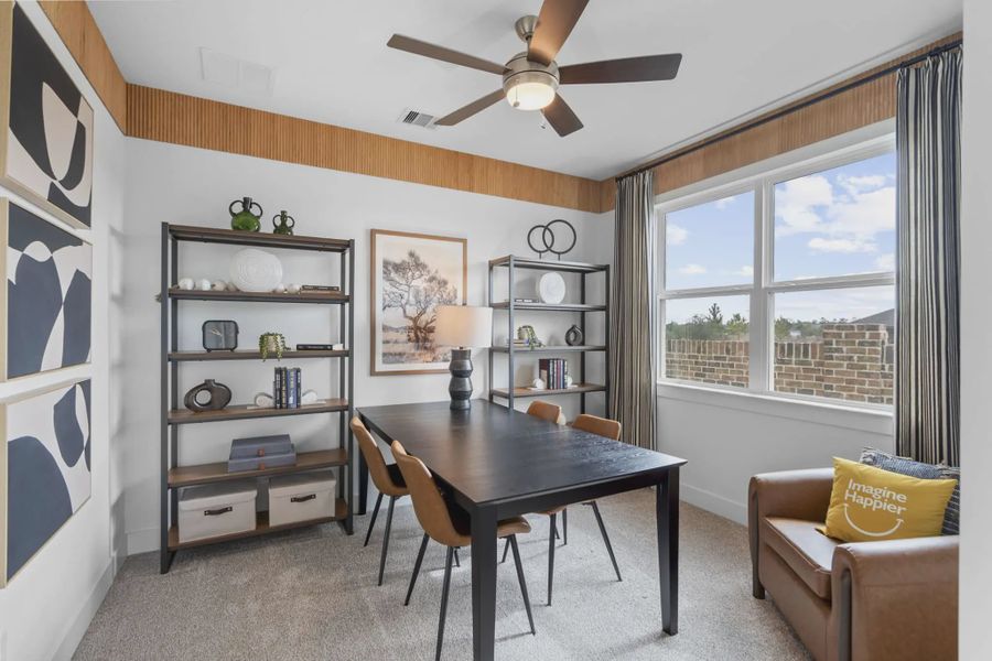 Representative furnished interior of a home built from the Durham by Chesmar Homes in Emory Glen, Katy (Image 10).
