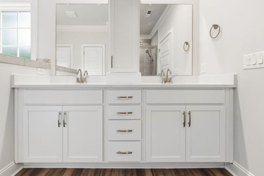 Representative furnished interior of a home built from the Essex by Keystone Homes NC in Weybridge, Burlington (Image 16).