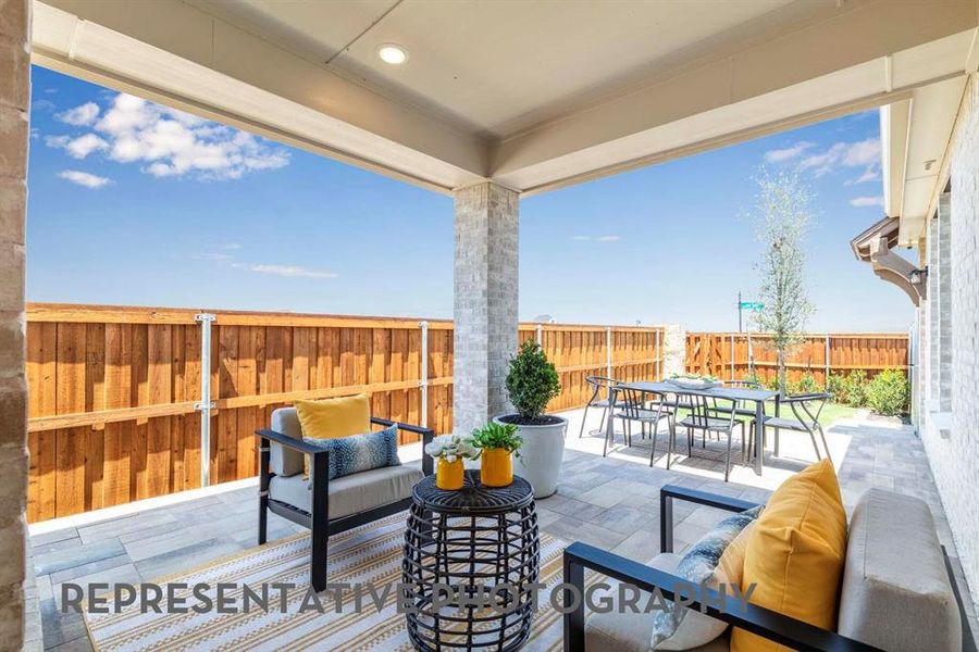 Exterior details and patio area of a home in Mosaic, Celina (Image 3).