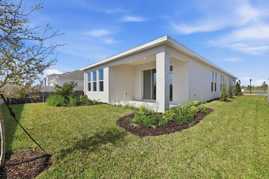 Exterior details and patio area of a home in Indigo Creek, Apollo Beach (Image 10). Exterior details and patio area of a home in Indigo Creek, Apollo Beach (Image 10).