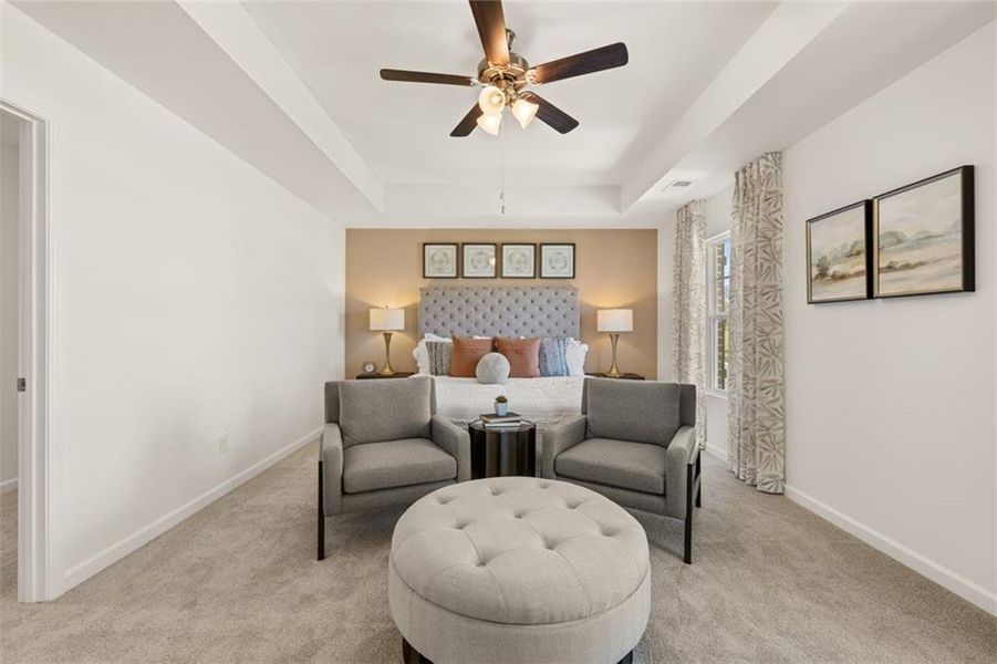 Furnished interior view inside a new home in Locust Grove Station - Cedar Ridge, Locust Grove (Image 24).