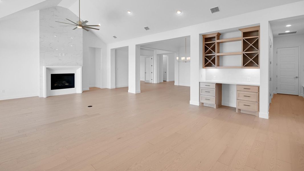 Representative unfurnished interior of a home built from the 3790A by Perry Homes in Bristol Valley, Rockwall (Image 13).