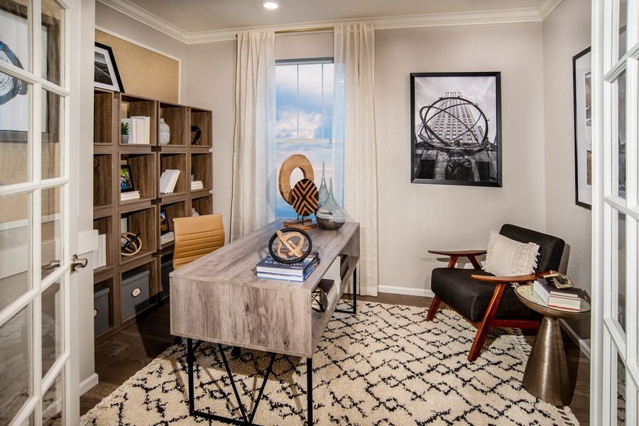 Representative furnished interior of a home built from the 1384 Modeled by KB Home in Painted Prairie, Aurora (Image 4). Representative furnished interior of a home built from the 1384 Modeled by KB Home in Painted Prairie, Aurora (Image 4).