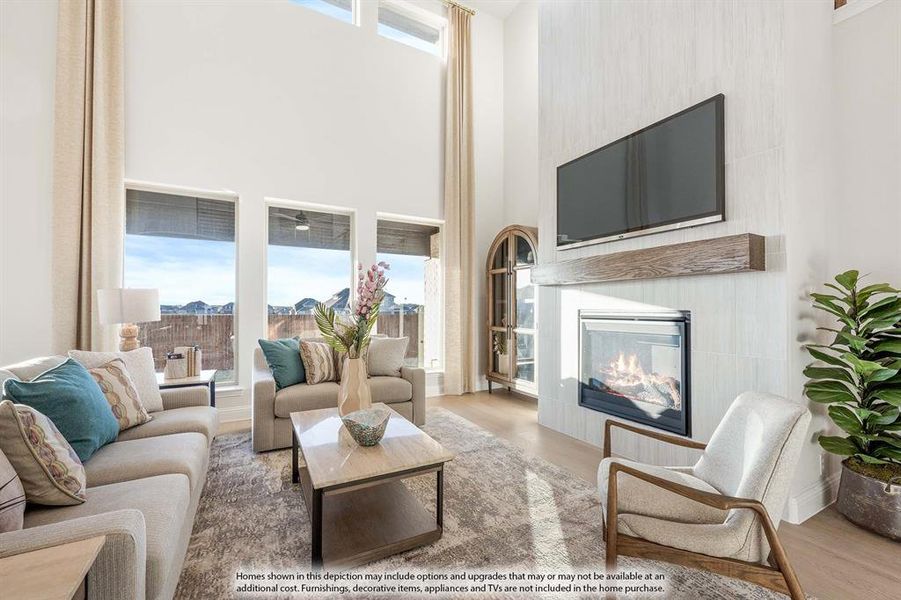 Furnished interior view inside a new home in ArrowBrooke, Aubrey (Image 9).