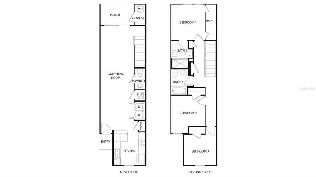 2D floor plan layout of this home in Stokes Landing, St. Augustine, FL (Image 4).