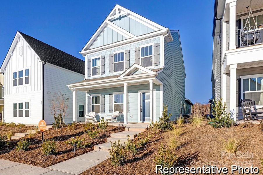Front exterior of a new home in Colvin Park, Rock Hill, SC, highlighting curb appeal (Image 1).