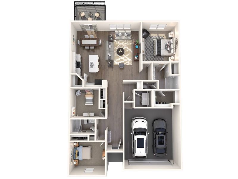 2D floor plan layout for the Buchanan by Meritage Homes in Maxwell Commons, Easley, SC (Image 4).
