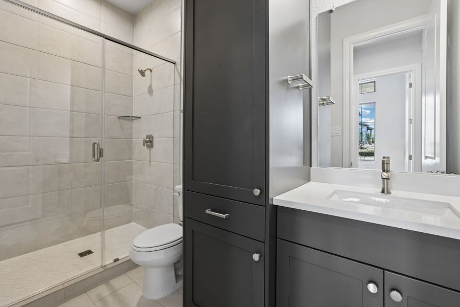 Furnished interior view inside a new home in 6 Creeks, Kyle (Image 11).