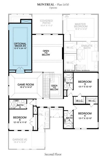 2D floor plan layout for the Hawthorne by Landon Homes in Lexington Frisco, Frisco, TX (Image 5).