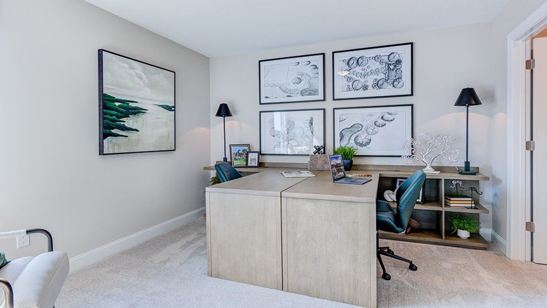 Furnished interior view inside a new home in Bridgeberry, Holly Springs (Image 16).