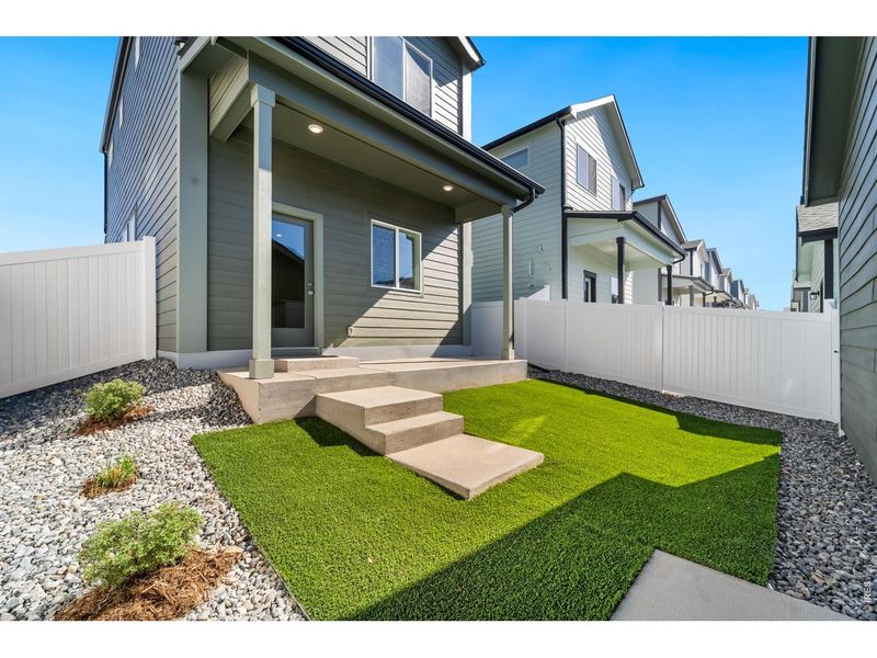 Exterior details and patio area of a home in Liberty Draw, Evans (Image 16).