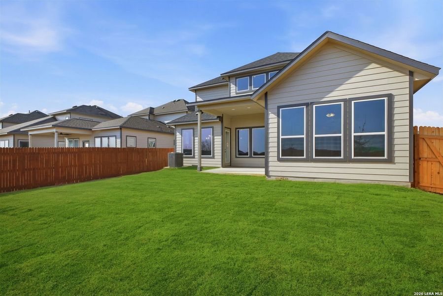 Exterior details and patio area of a home in Rhine Valley, Schertz (Image 14).