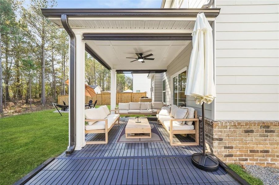 Exterior details and patio area of a home in , Loganville (Image 24).