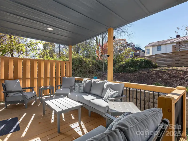 Exterior details and patio area of a home in , Asheville (Image 1). Exterior details and patio area of a home in , Asheville (Image 1).