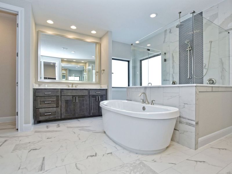 Representative furnished interior of a home built from the Madera II by Giddens Homes in Scofield Farms Estates, Georgetown (Image 167).