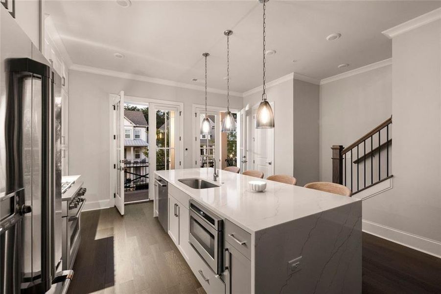 Furnished interior view inside a new home in Towns on Thompson, Alpharetta (Image 15).
