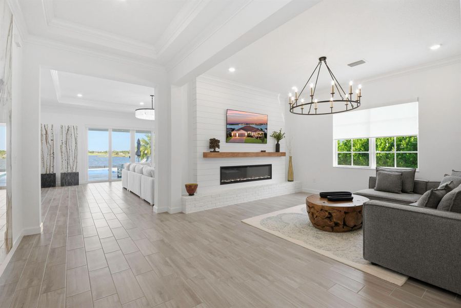 Furnished interior view inside a new home in Arden: The Waterford Collection, Loxahatchee (Image 35).