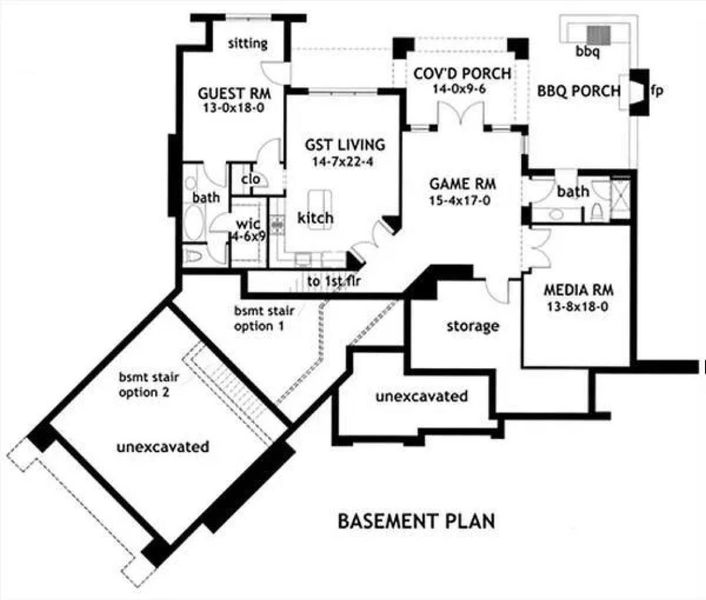 Optional proposed finished basement Optional proposed finished basement