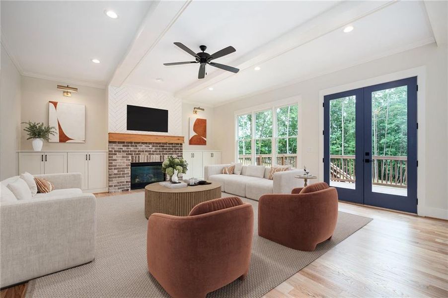 Furnished interior view inside a new home in , Monroe (Image 22).