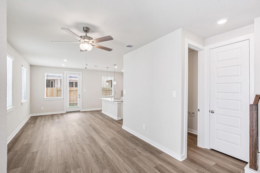 Furnished interior view inside a new home in Spring Brook Village - City Series, Houston (Image 13). Furnished interior view inside a new home in Spring Brook Village - City Series, Houston (Image 13).