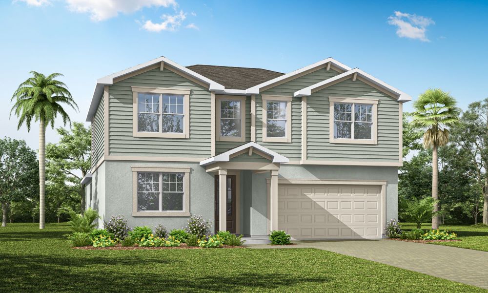 Representative exterior photo of a completed home built from the Olympic by Mattamy Homes in Meridian Parks, Orlando, FL (Image 20). Representative exterior photo of a completed home built from the Olympic by Mattamy Homes in Meridian Parks, Orlando, FL (Image 20).