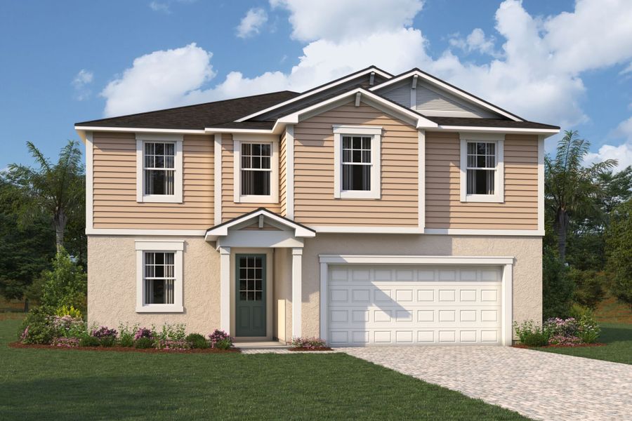 Representative exterior photo of a completed home built from the Voyageur by Mattamy Homes in Crosswind Ranch, Parrish, FL (Image 5).