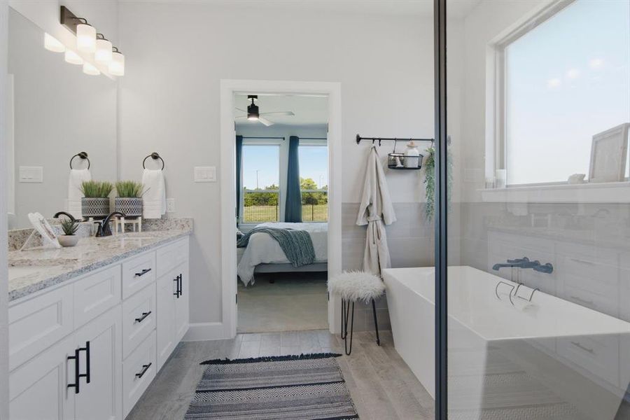 Furnished interior view inside a new home in , Burleson (Image 13).