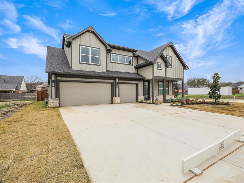 Front view of landscaped yard Front view of landscaped yard